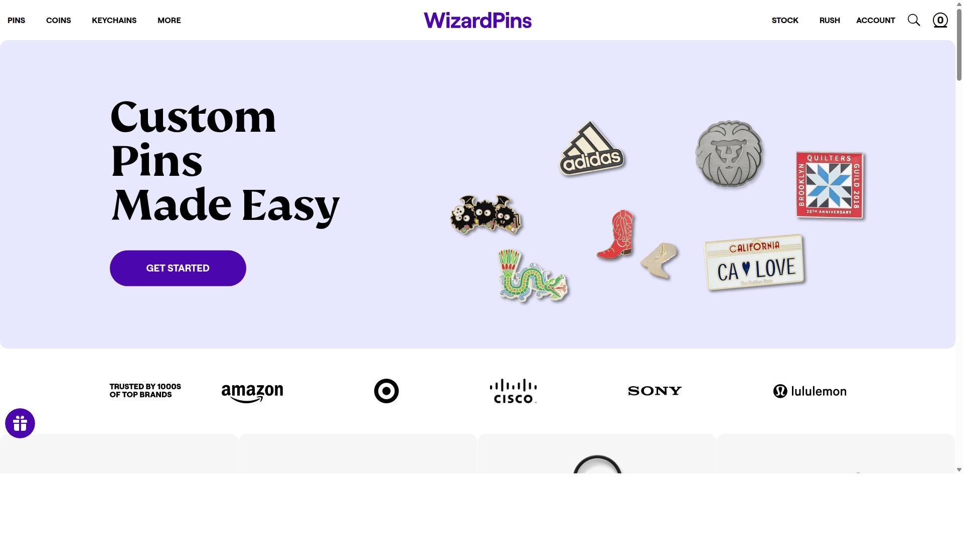 WizardPins website
